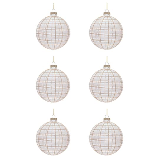 Melrose 4.5" Gold Glass Ball Ornaments, 6ct.